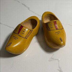 Yellow Wooden Clogs